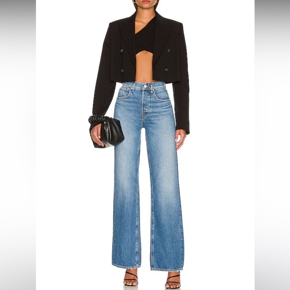 GRLFRND Brooklyn High Rise Loose Straight Flare Leg Chelsea Market Women’s Sz 27 - Picture 1 of 14